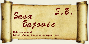 Saša Bajović vizit kartica